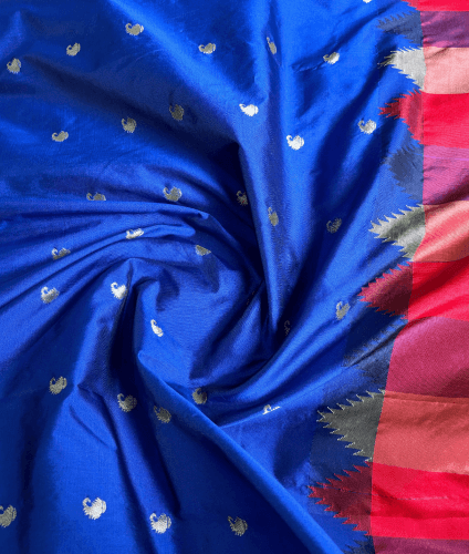 Handloom (L) v/s Power Loom (R) silk saree