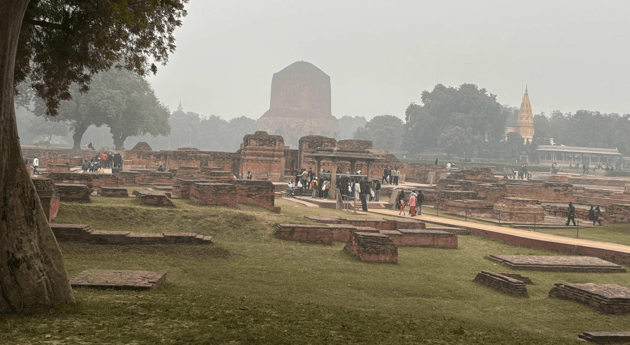 The Dhamek stupa in Sarnath